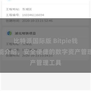 比特派国际版 Bitpie钱包功能介绍，安全便捷的数字资产管理工具