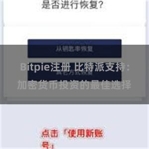 Bitpie注册 比特派支持：加密货币投资的最佳选择